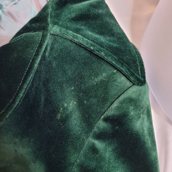 NEW Vintage J Peterman emerald green velvet statement long coat jacket 4 - Picture 8 of 13